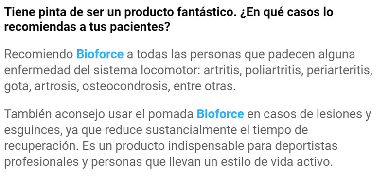 Bioforce funciona